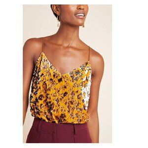 Anthropologie RO & DE Esther Velvet Sequin Cami Size S